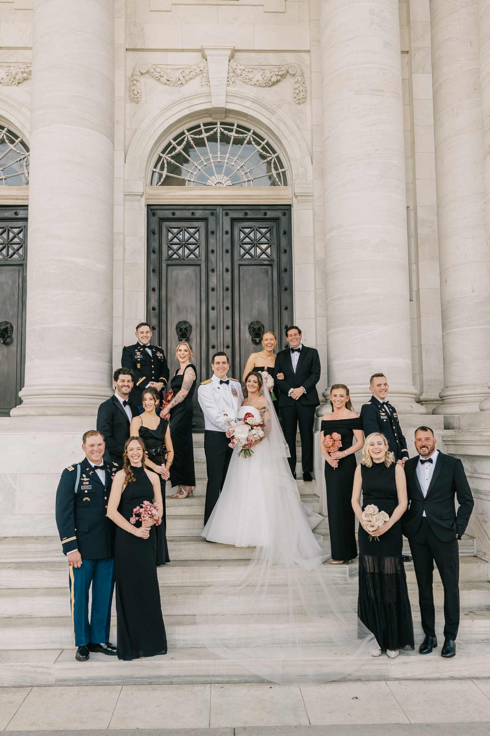 black-tie DAR wedding